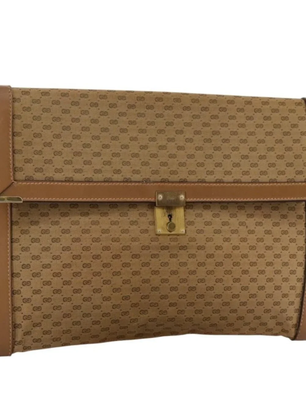 GUCCI Micro GG Canvas Clutch Bag Beige Auth ep6918
